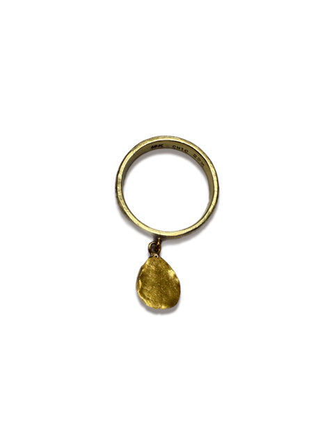 Rose-Cut Green-Gray Diamond Ring in 24K & 18K Gold – 1.59 Carats of Raw Elegance