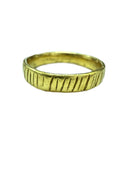 22K Handmade Serrated Gold Band – 4mm Stacking Ring