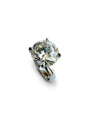 6 Carat Lab-Grown Diamond Solitaire Ring in 14k White Gold