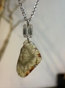 Natural Diamond Talisman Necklace in White Gold