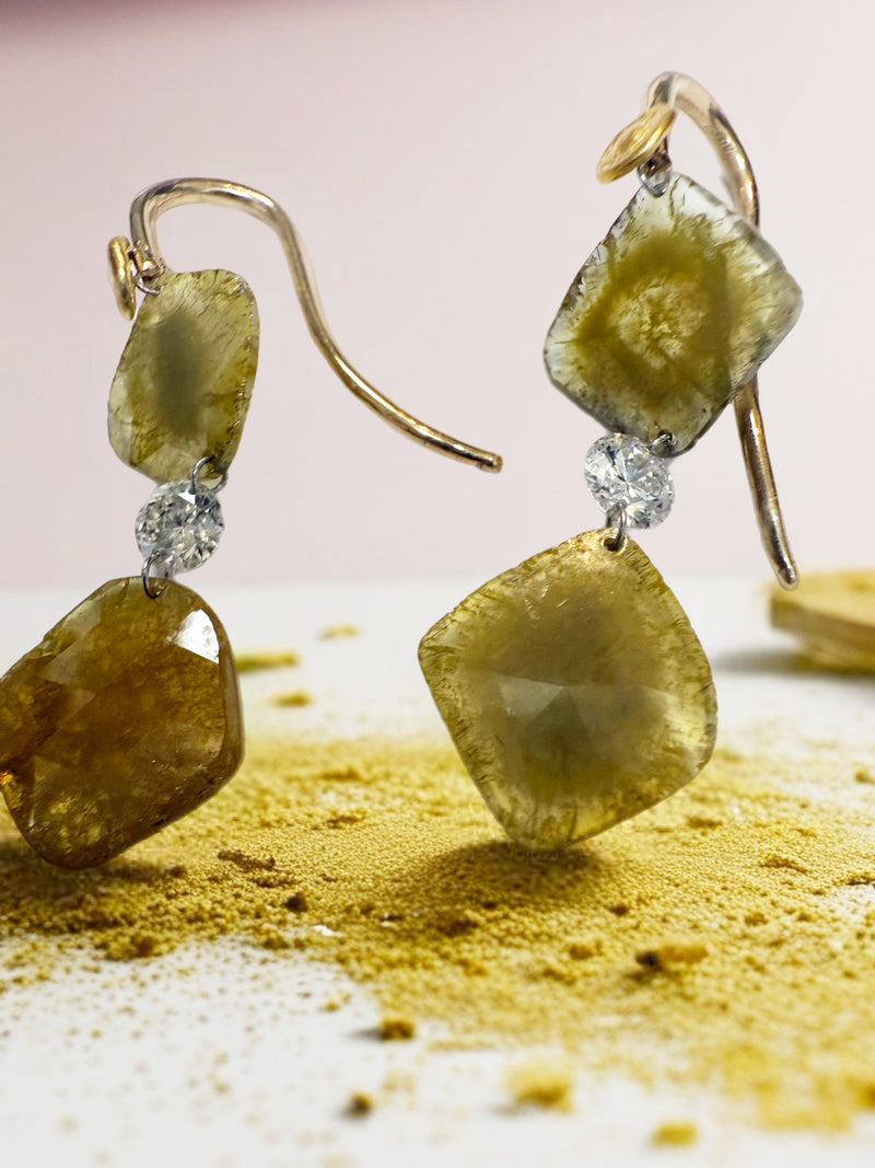 SLICE DIAMOND EARRINGS