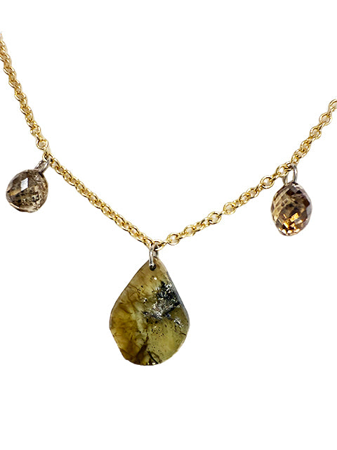 One-of-a-Kind Slice & Briolette Diamond Necklace
