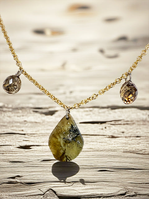 One-of-a-Kind Slice & Briolette Diamond Necklace