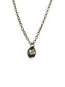 Talisman Briolette – Cognac Diamond Pendant in 14K Yellow Gold
