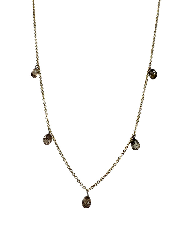 “Rain Prayer” — Briolette Diamond Talisman Necklace