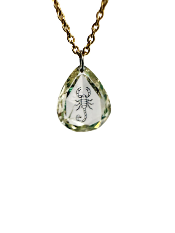 Scorpio Zodiac Portrait-Cut Diamond Necklace – 1.29ct on 18k Gold, 16”