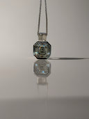 2.5 Carat Asscher Cut Cubic Zirconia Pendant in 14K White Gold