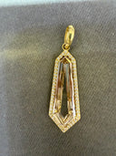 5.02 CT Certified Yellowish-Brown Lab Diamond Hexagon Pendant
