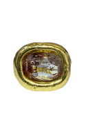 Ancient Soul — 2.71 CT Natural Salt & Pepper Rose-Cut Diamond 22K Gold Pinky Ring