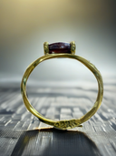 One-of-a-Kind 1.12 Carat Burnt-Brown Rose-Cut Diamond Ring in 22K Gold