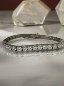 14K White Gold Tennis Bracelet with 15.5ct 4.8mm Lab-Grown Diamonds (E-F, VVS Clarity)