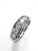 Classic Men's Wedding Band with Channel-Set Lab-Grown Diamond Stones – 7.75mm, 1.5 TCW