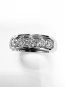 Classic Men's Wedding Band with Channel-Set Lab-Grown Diamond Stones – 7.75mm, 1.5 TCW