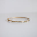 14K Two Tone Gold Woven Bangle with 1.25ct pavé set Lab-Grown Diamonds (E Color, VS1 Clarity)