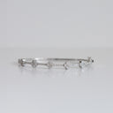 14K White Gold Clover Bangle with 1.75ct Lab-Grown Diamonds (E Color, VVS Clarity)