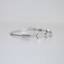 14K White Gold Clover Bangle with 1.75ct Lab-Grown Diamonds (E Color, VVS Clarity)