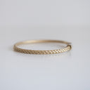 14K Two-Tone Gold Woven Bangle Tipped with 1.5ct Pavé Set Lab-Grown Diamonds (E Color, VS1 Clarity)
