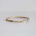14K Two-Tone Gold Woven Bangle Tipped with 1ct Pavé Set Lab-Grown Diamonds (E Color, VS1 Clarity)