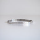 14K White Gold Pyramid Bangle with 1.8ct Lab-Grown Diamonds (E Color, VVS Clarity)
