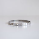14K White Gold Pyramid Bangle with 1.8ct Lab-Grown Diamonds (E Color, VVS Clarity)