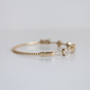 14K Yellow Gold Clover Bangle with 1.75ct Lab-Grown Diamonds (E Color, VVS Clarity)