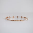 14K Rose Gold Clover Bangle with 1.75ct Lab-Grown Diamonds (E Color, VVS Clarity)
