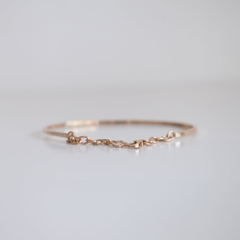 14K Rose Gold Bangle with .55ct Lab-Grown Diamonds (E Color, VS1 Clarity)