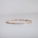 14K Rose Gold Bangle with .55ct Lab-Grown Diamonds (E Color, VS1 Clarity)