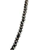 Black Natural Diamond Bead Necklace with Handmade 24K Gold Lock