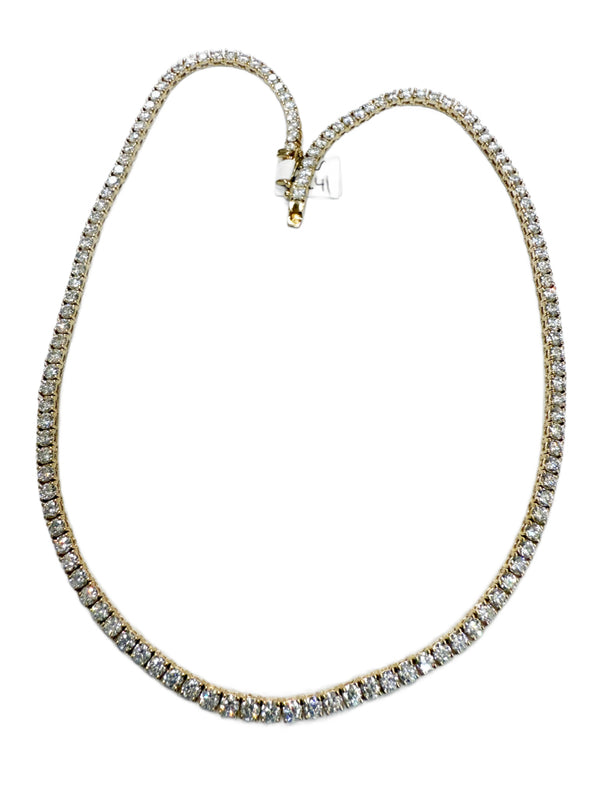 12.41 TCW 14k Gold Lab Grown Diamond Necklace – Chic Jewelry