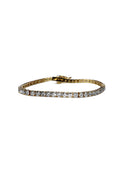 14K Yellow Gold Tennis Bracelet with 6.0ct 3.0mm Lab-Grown Diamonds (E-F, VVS Clarity)