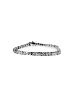 14K White Gold Tennis Bracelet with 9.0ct 3.6mm Lab-Grown Diamonds (E-F, VVS Clarity)