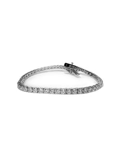 14K White Gold Tennis Bracelet with 6.0ct 3.0mm Lab-Grown Diamonds (E-F, VVS Clarity)