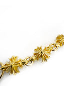 22K Gold Fluted Bracelet with Natural Emerald Cabochon Lock – Customizable Length & Stone Options