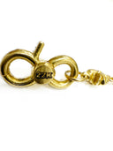 22K Gold Fluted Bracelet with Natural Emerald Cabochon Lock – Customizable Length & Stone Options