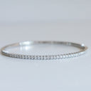 14K White Gold Flexible Bangle Tennis Bracelet with 2.7ct 2.0mm Lab-Grown Diamonds (E Color, VVS Clarity)
