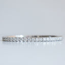 14K White Gold Flexible Bangle Tennis Bracelet with 5.46ct 3.8mm Lab-Grown Diamonds (E Color, VVS Clarity)