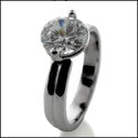 Solitaire 1.75 Ct Round Center Engagement Cubic Zirconia Cz Ring