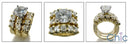 Matching Set Round 3 Ct Center Ct 2 Wedding Cubic Zirconia Cz Ring