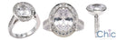 Anniversary 2.5 Oval Diamond CZ in Halo Cubic Zirconia Cz Ring