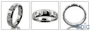 Mens .50 TCW Princess In Bezel Cubic Zirconia CZ Wedding Band