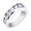 Wedding 2.0 TCW Round in Channel Cubic Zirconia CZ Band 