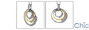 Cubic Zirconia Cz 0.45 TCW Two Tone Pave Pendant
