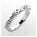 Wedding 1 Ct Round in Share Prong Cubic Zirconia CZ Band 