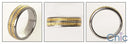Mens Two Tone Gold Engraved Wedding Band