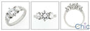3 Stone 1.25 Round 1 Ct Round Cubic Zirconia Cz Ring