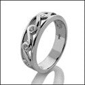 Mens .15 TCW Bezel Round Cubic Zirconia CZ Wedding Band