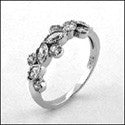 Wedding 1.55 TCW Marquise Ct Round Stone Cubic Zirconia CZ Band 