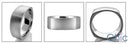 Mens Comfort Fit 8MM SCt Glass Band