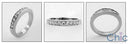 Wedding Round Stone Pave Set .45 Cubic Zirconia CZ Band 
